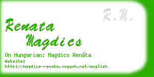 renata magdics business card