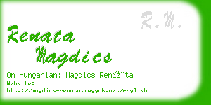 renata magdics business card